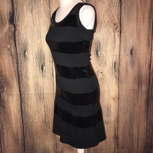 Juicy Couture Dresses & Skirts - JUICY COUTURE SMALL BLACK SEQUIN TANK DRESS